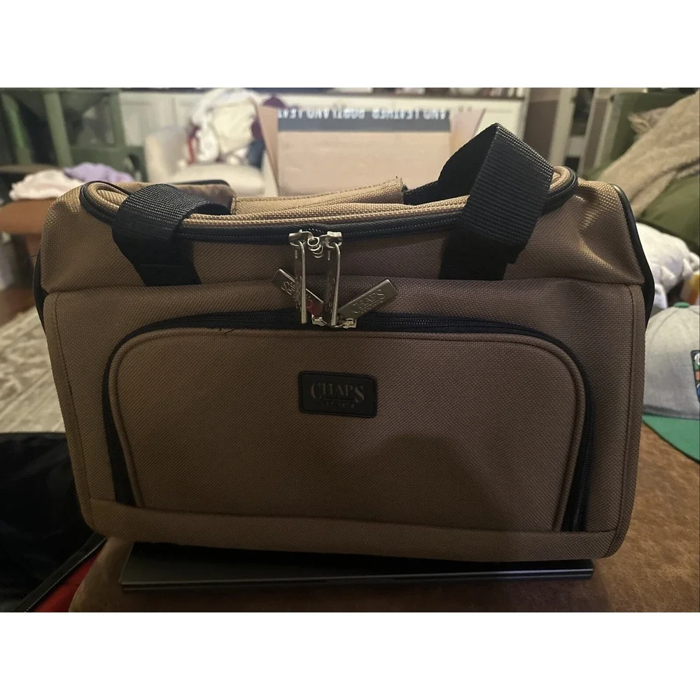 Chaps Brown Duffle Bag Unisex Sports Carry On Travel Gym Luggage Weekend 16x10